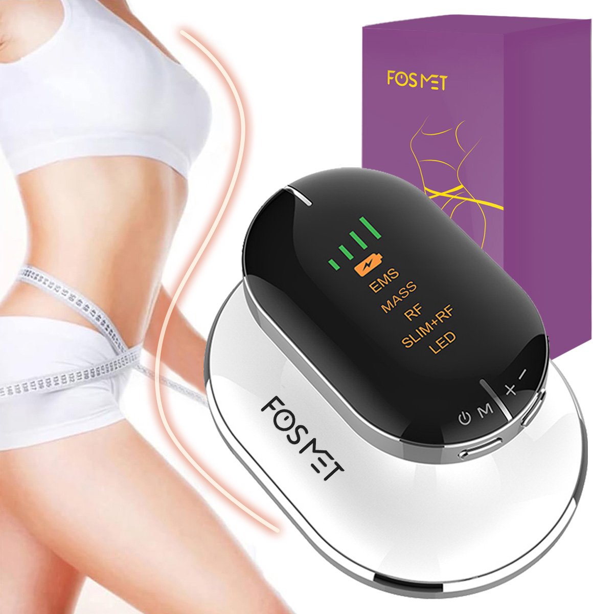 FOSMET Cellulites Apparaat - Anti Cellulitis Apparaat - Cupping Apparaat - Gua Sha - Body Massager - Rugmassage Apparaten - Nekmassage Apparaat - Beenmassage Apparaat met RF en LED - lichaamscontouren