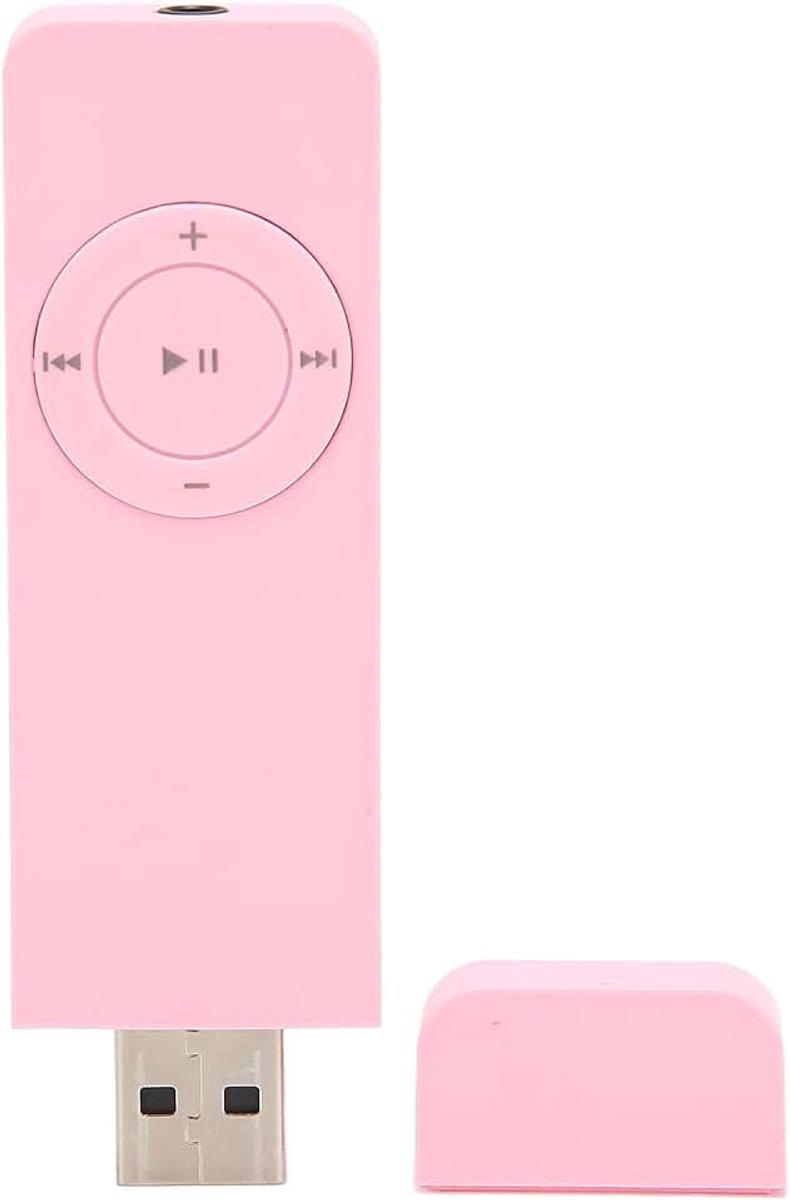 MP3-speler, ABS Mini MP3-Muziekspeler Ingebouwde 180 MAh-batterij, Ondersteuning voor Draagbare Muziekspeler Tot 64 GB, voor Studenten die Reizen (PIN)