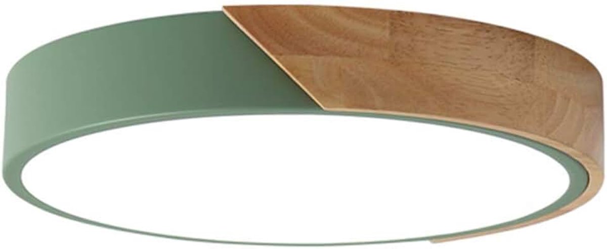 Driekleurige LED-plafondlamp met dimfunctie voor inbouwmontage, Groen, 30 cm