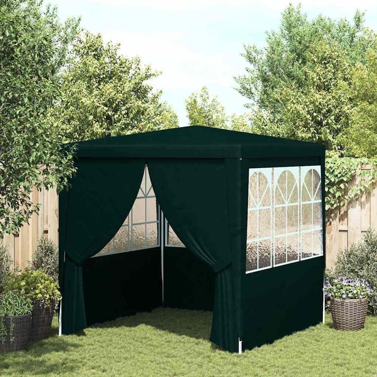 Partytent - Tuinpaviljoen - Feestelijke Bijeenkomsten - Waterafstotend PE - 2 x 2 meter - Groen