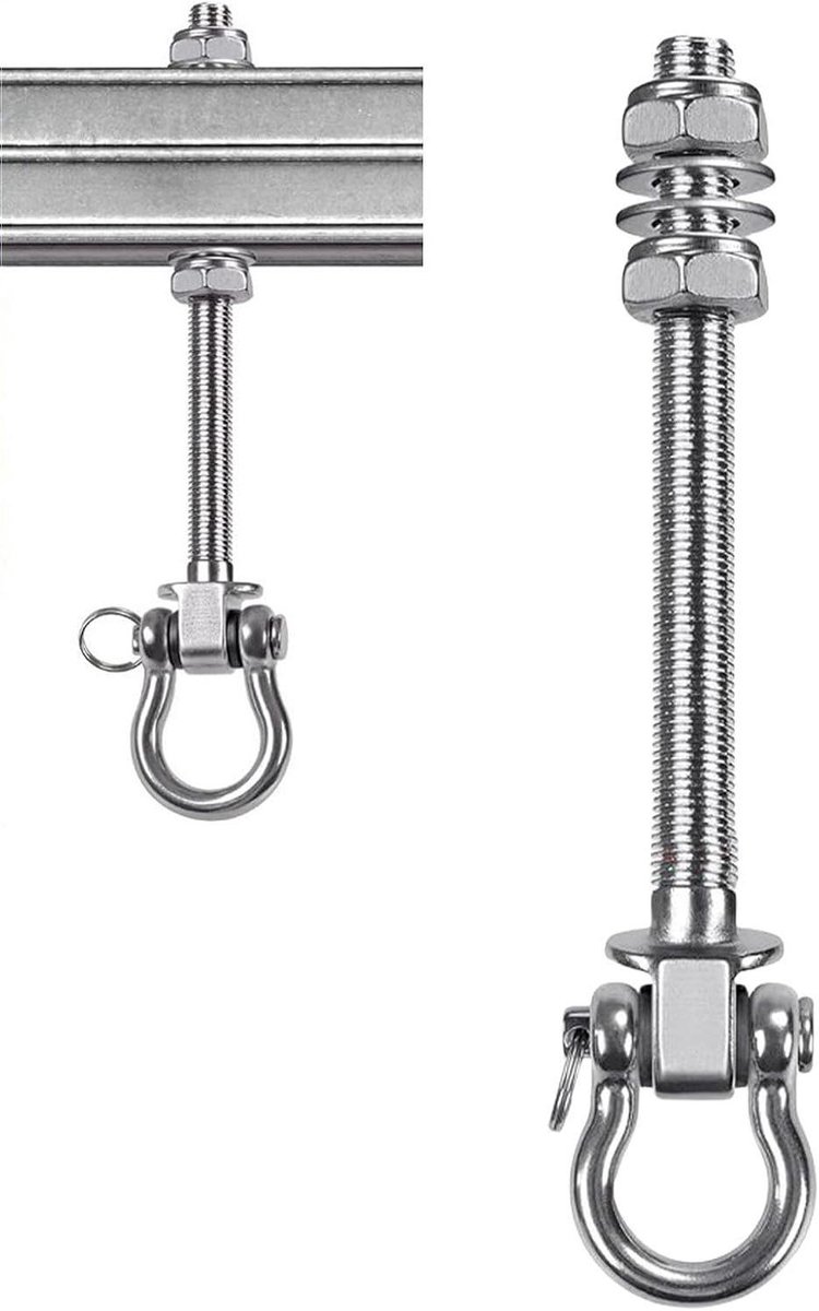 Hangmat Ophangsysteem - Boomhaken Balkbevestiging - Veilig Ontspannen - Roestvrij Staal - 680 kg Draagvermogen - Metaal