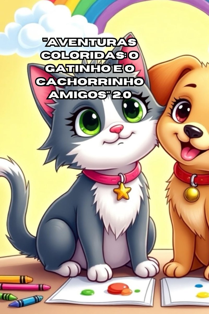 Coloridas: O Gatinho e o Cachorrinho Amigos 2.0