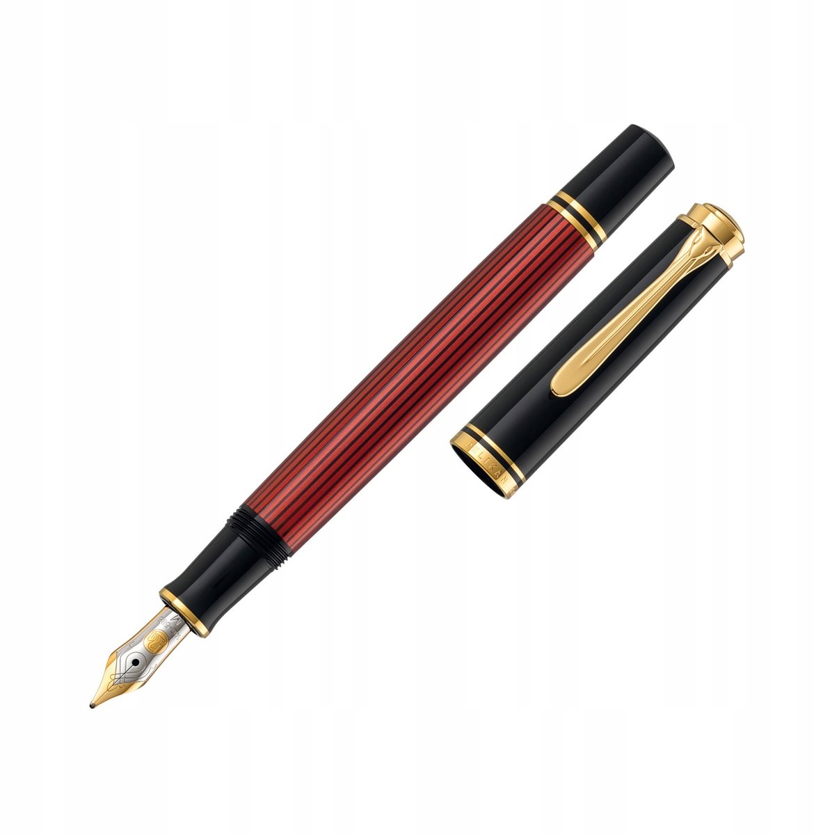 Pelikan Souverän M600 - Vulpen - Fijne penpunt - Zwart/Rood