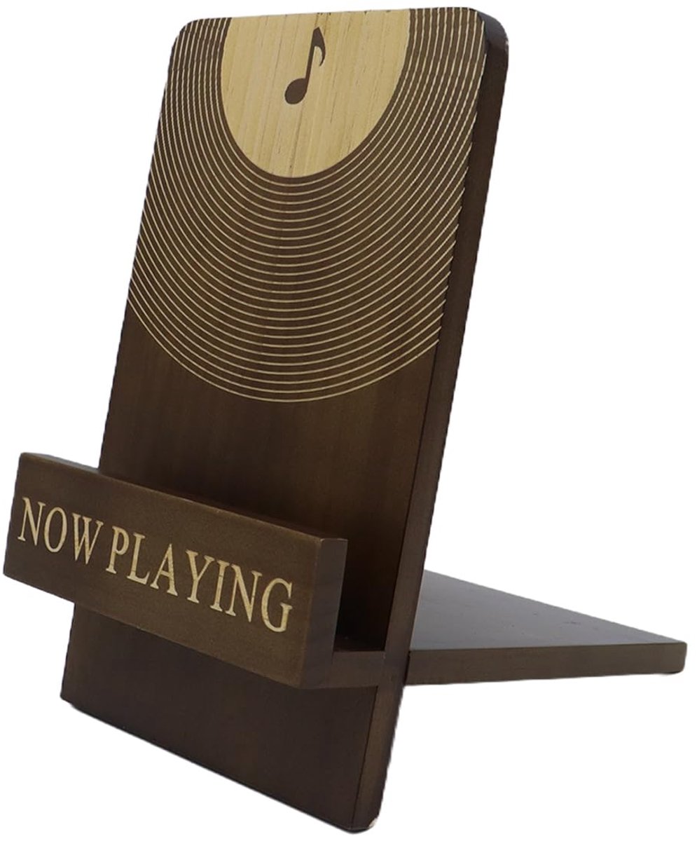 Vinyl record stand - houten display houder - retro album organizer - perfect voor bureau - SnelShoppen