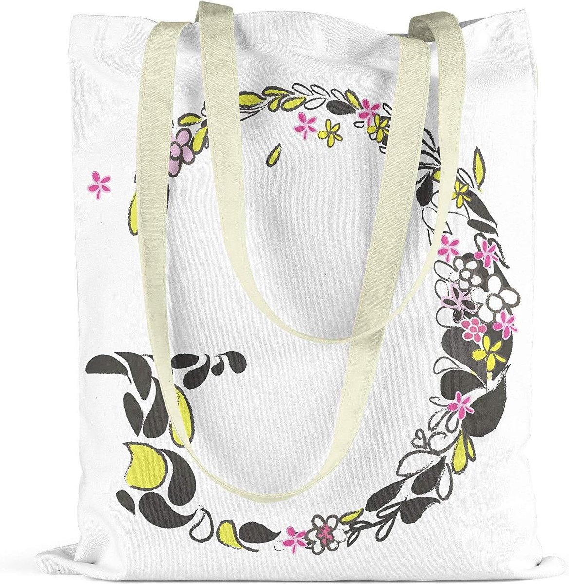 Bedrukte Draagtas - Herbruikbare Boodschappentas - Dagelijkse Boodschappen - Machine Wasbaar - 48x55 Cm - Meerdere Kleuren