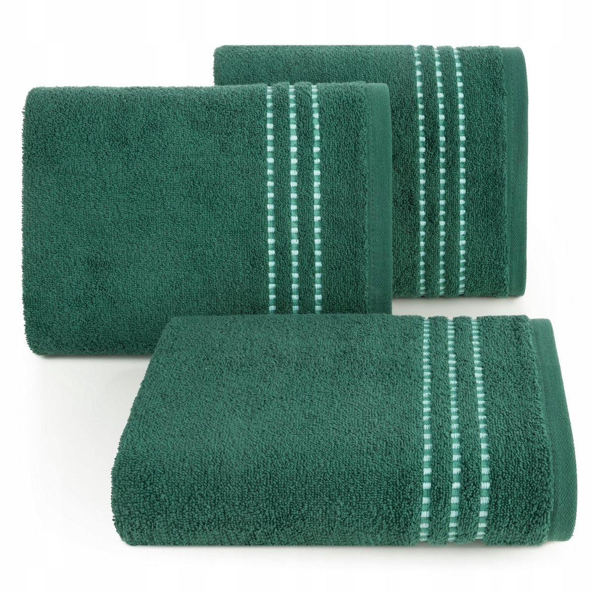 Zachte Katoenen Badhanddoek FIORE 70x140 cm - Donkergroen, Absorberend
