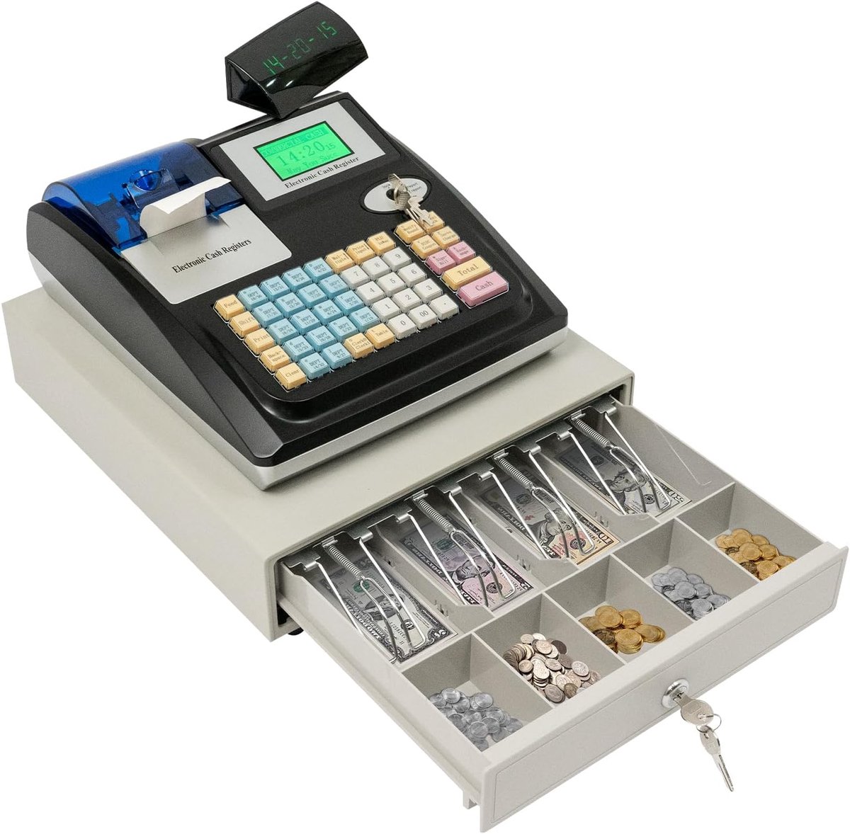 Kassa kassasysteem dubbele weergave kassalade led-display toetsenbord handel kassa bonprinter voor detailhandel restaurant supermarkt kleine bedrijven