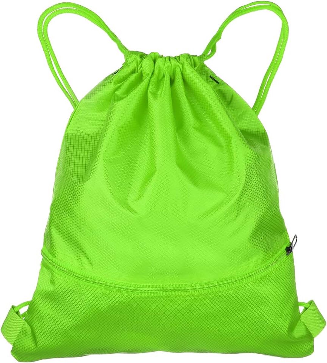 Gymtas rugzak 40 x 40 cm Oxford stof groothandel trekkoord tas unisex waterdichte tas met ritszakken voor sport sportschool reizen zwemmen strand, groen