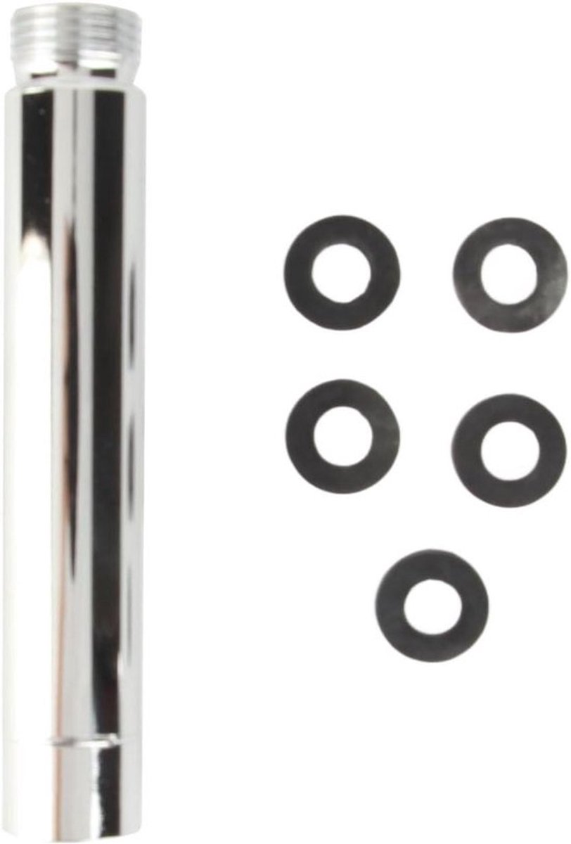 Verlengstuk Handdouche RVS Metalen Verlengbuis Pijp Badkamer Douche Accessoires 4in Langwerpige Verchroomde Staaf Bevestiging