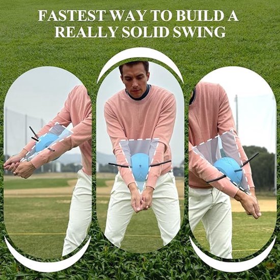 Connector golftrainingshulpmiddel, trainer voor het corrigeren van de golfhouding, golftrainingsapparatuur voor het oefenen van de balbeweging tussen de armen, glijdend golfswingtrainingshulpmiddel van Merkloos — afbeelding 2
