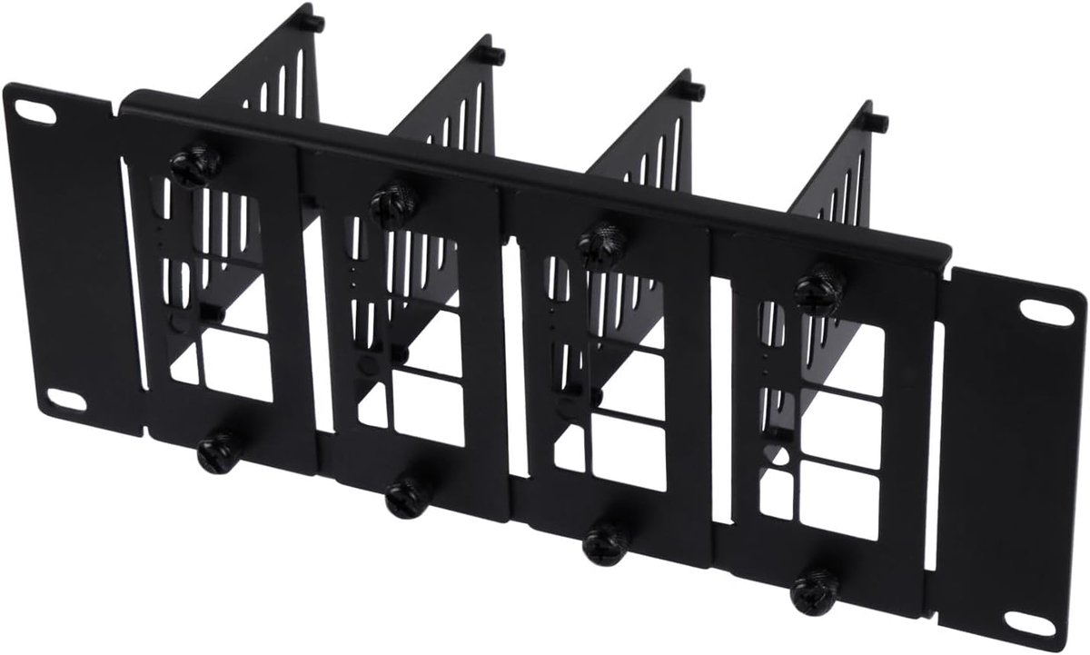 10 inch 2U Rack Mount voor Raspberry Pi 5/4B/3B+/3B, houdt tot 4 Raspberry Pi-planken, compatibel met DeskPi RackMate T1/T0/T2/10 inch netwerkkast