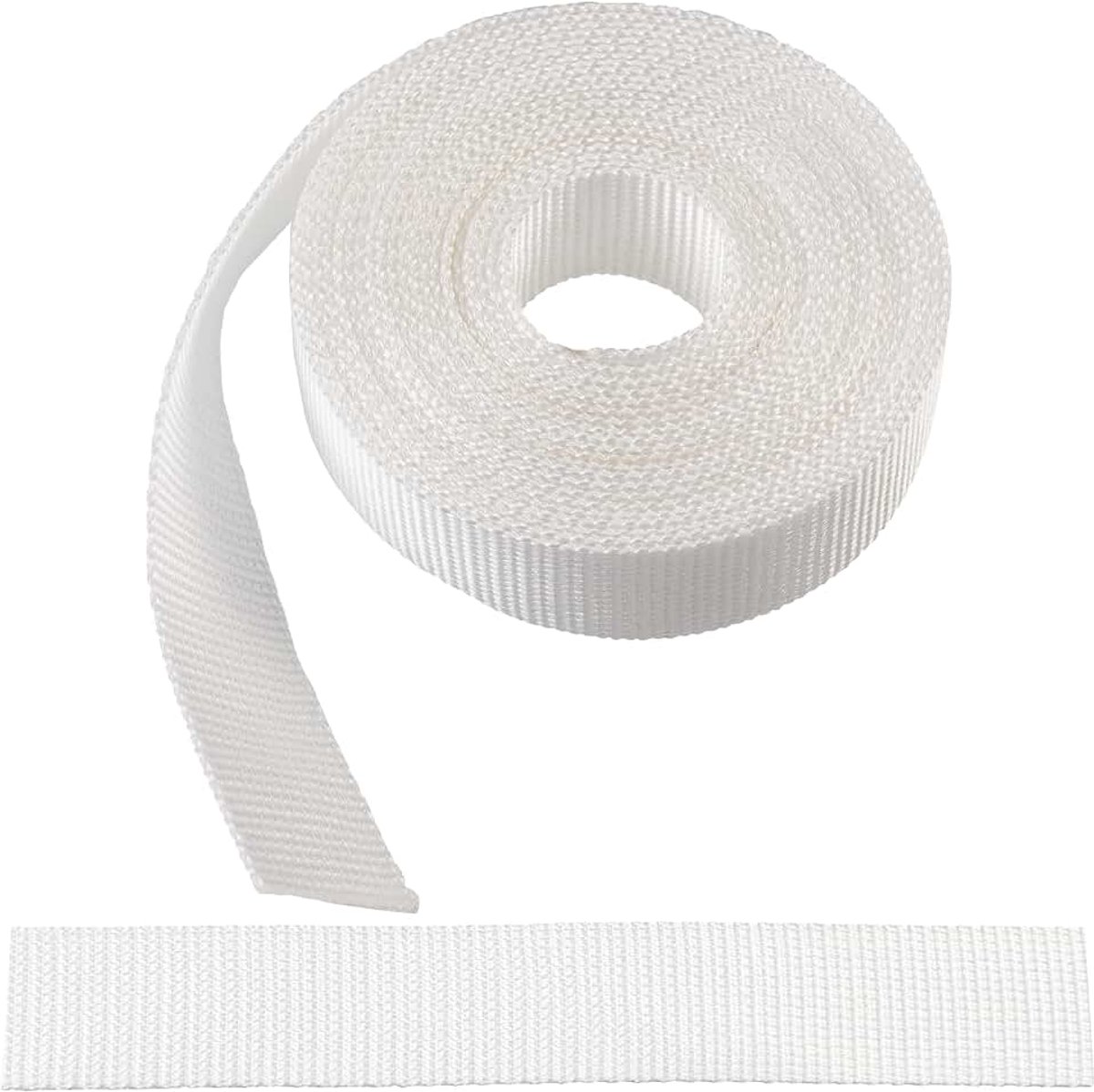 - Polyamide webbing wit 4 meter | Breedte 25 mm | Professioneel & Thuisgebruik | Naaien, knutselen, doe-het-zelf