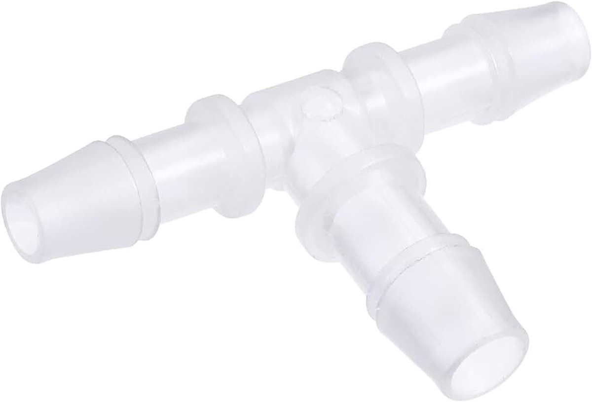 Slangkoppelingen, 8 x 10 x 8 mm, ADT stuk, kunststof buisconnectoren voor brandstofwater, transparant (T-vormig, 3 wegs)