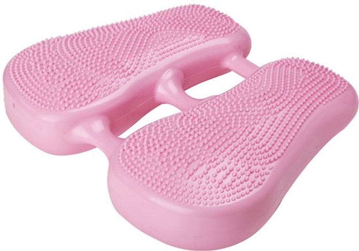 Mini-stepper – Draagbare opblaasbare balansstep, stepper, oefenstep, trainingsstep, afslankstep, fitnessstep voor thuis/kantoor (roze)