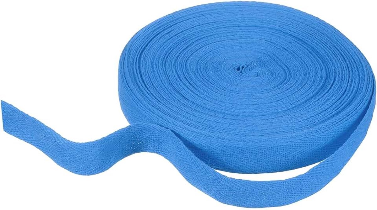 Streeplint van katoenen chevron-lint, 25 mm x 21 meter katoenen schuine linten voor het zelf naaien van cadeauverpakkingen, canvas tas DIY, marineblauw