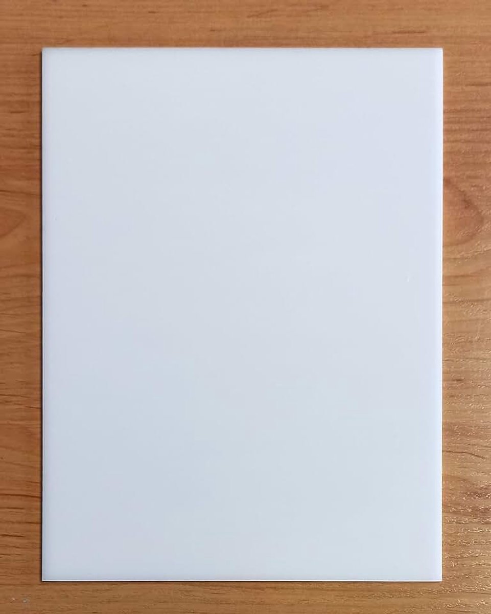 Wit opaal - acrylplaten, doorschijnend, 3 mm, 1 stuk, afmeting 21 x 29,7 cm