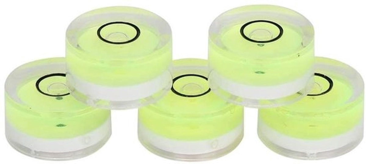 Waterpas - Mini Ronde Waterpas 15mm - Compact en Precisie - Meetinstrumenten - Nauwkeurig - Geschikt voor Klussen - Wit
