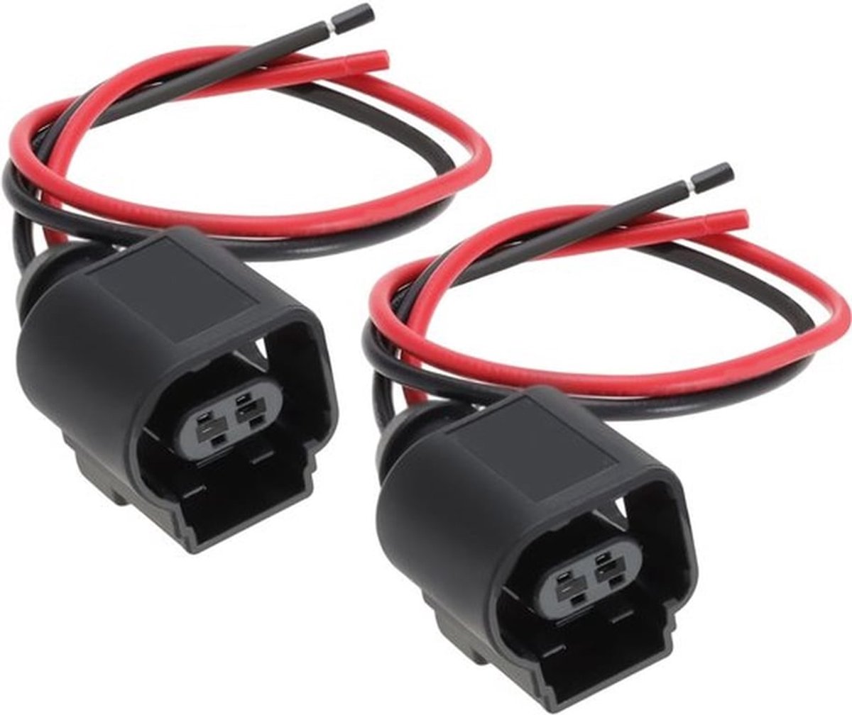 2x 2-pins autoreparatie-connector - harnasplug - 15 cm - auto-connector - Compatibel met VW, Audi, Seat, Skoda