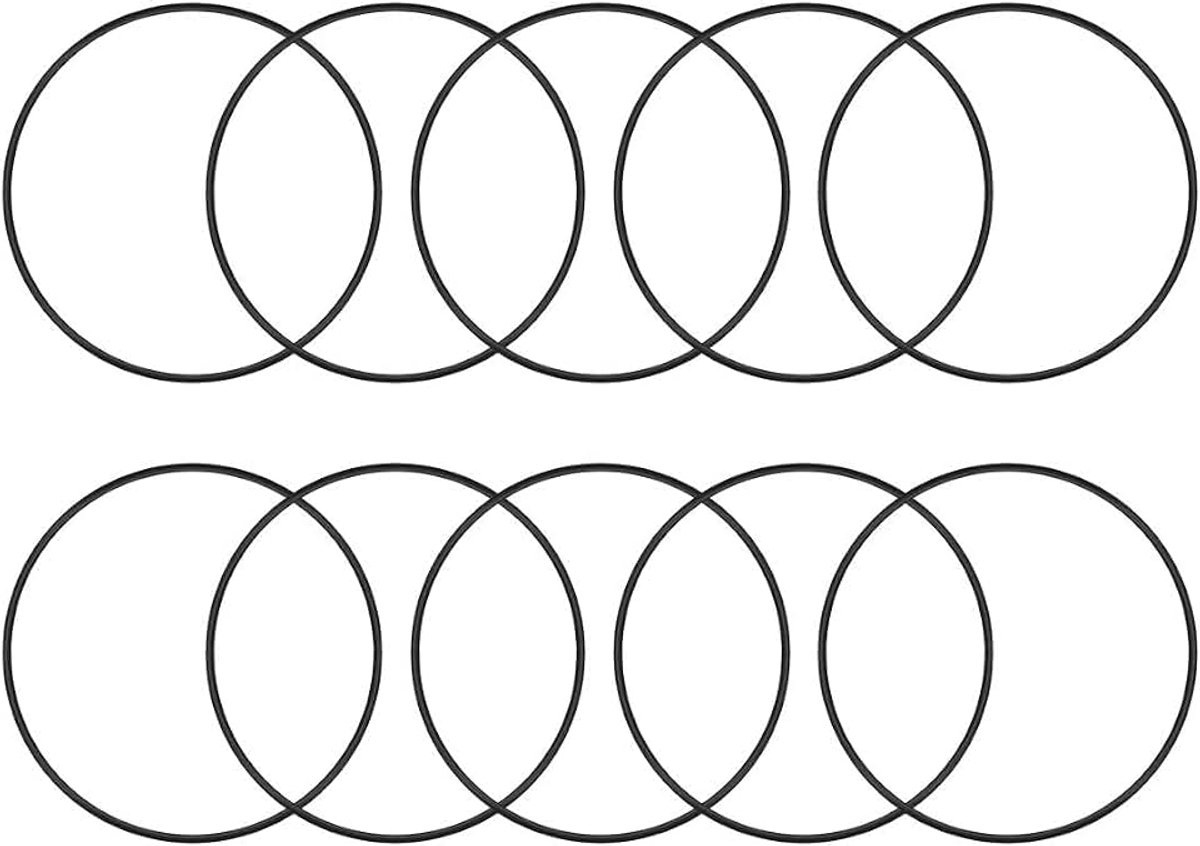 Sourcing map 10 stuks 125,2 mm binnendiameter 130 mm OD 2,4 mm breedte ronde zegel afdichting de