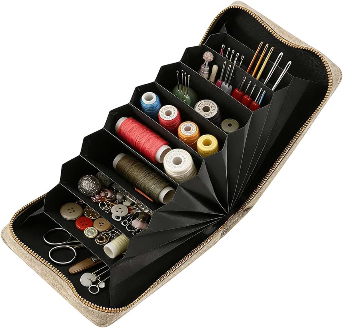 Opbergtas Voor Ronde Breinaalden Dunne meerdelige ritsetui | Opbergtas voor naaiaccessoires voor Hobbybijeenkomsten Haaknaalden Garenklossen Gereedschapsopslag