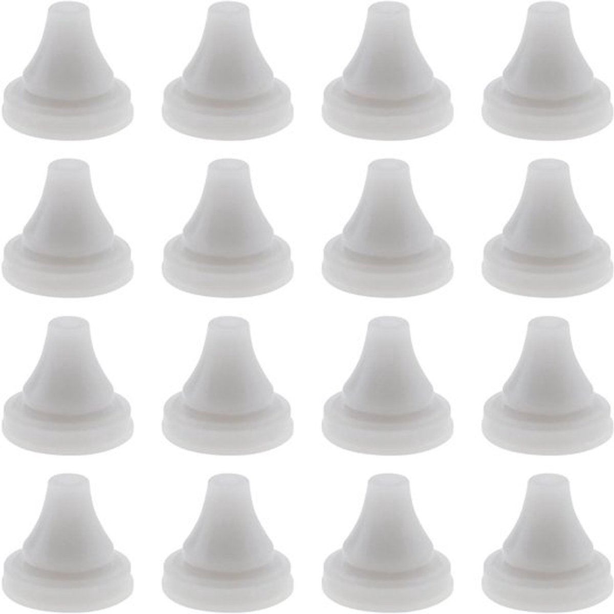 Siliconen mondstuk voor douchespray, reserveonderdelen 50 stuks, geschikt voor douchekop, 4 mm diameter.