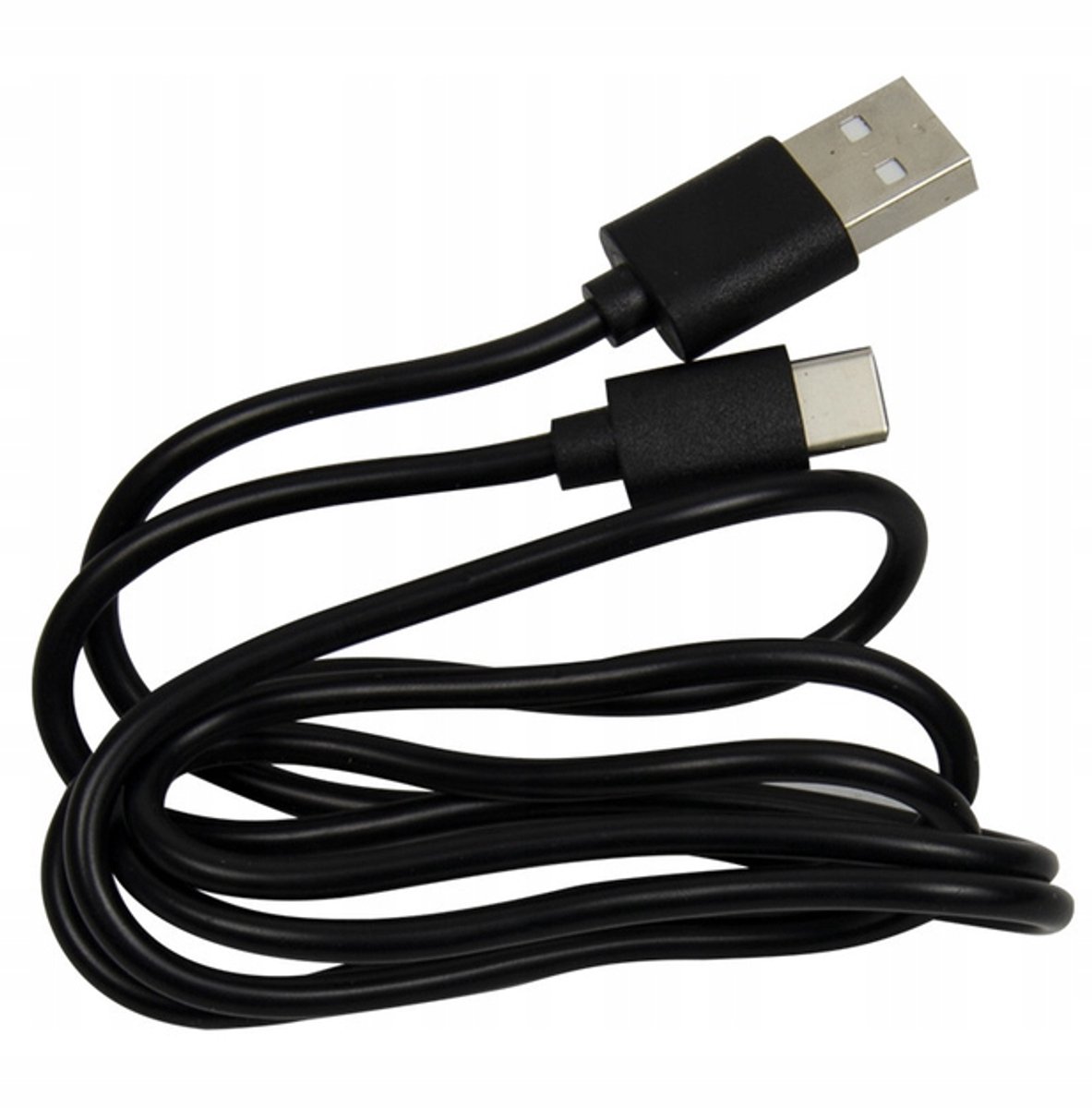 Zwart 80cm USB-C Kabel - Geladen & Zwart - Duurzaam & Flexibel