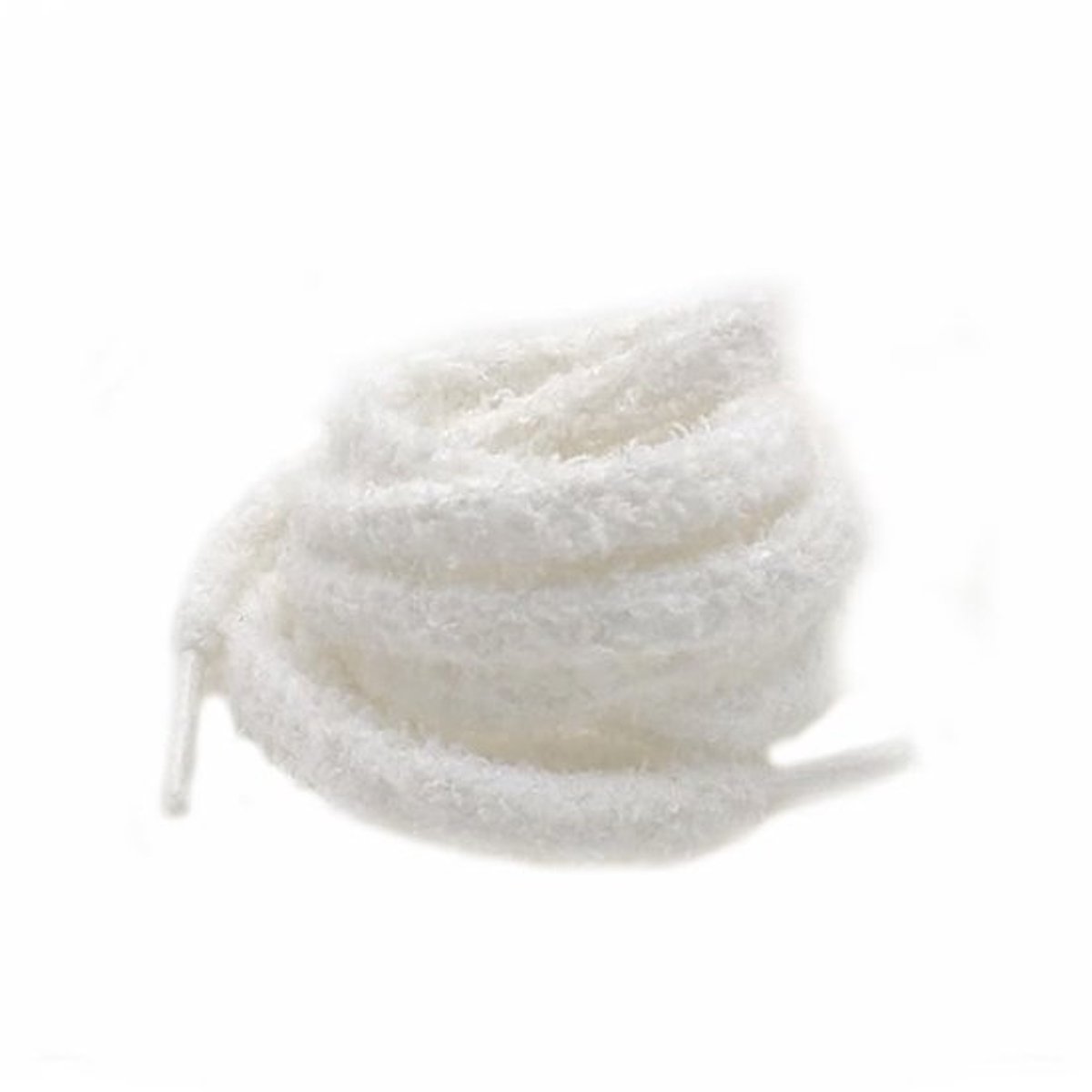 Schoenveters 100 cm - Elastische Veters - Pluche Veters - Rond - Wit - 8 mm Diameter