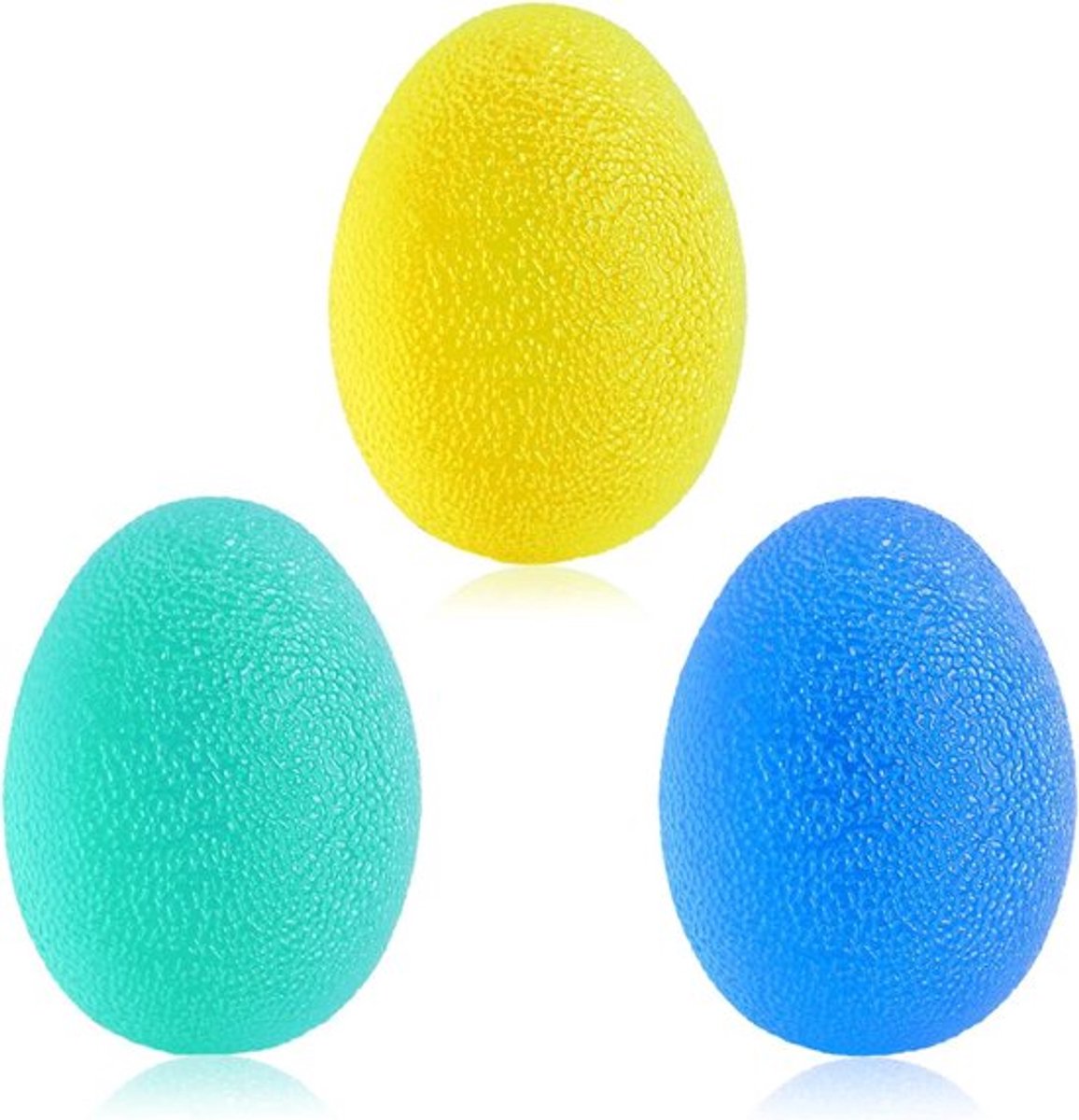 Set van 3 verschillende hardheid anti-stress ballen voor handrevalidatie - voor volwassenen en kinderen