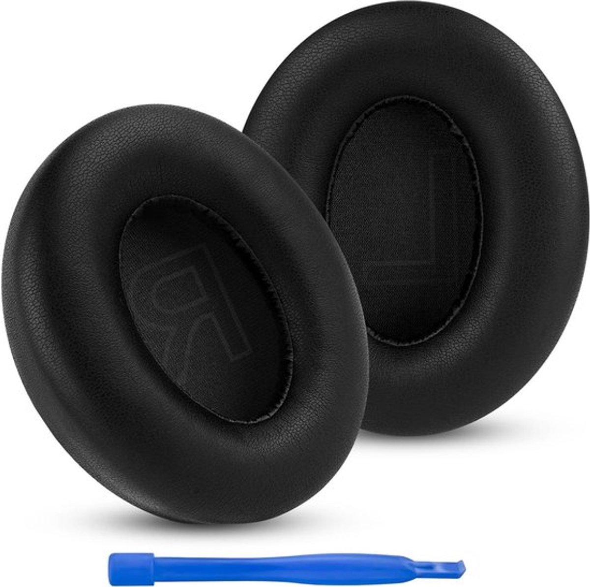 Vervangende oorkussens voor Hoofdtelefoon - Geluidsisolatie - Eiwitleer - Zwart - Comfort - Geschikt voor Soundcore Life Q20, Q20+, Q20i - Zwart eiwitleer - Vervangende oorkussens voor hoofdtelefoon met geluidsisolatie