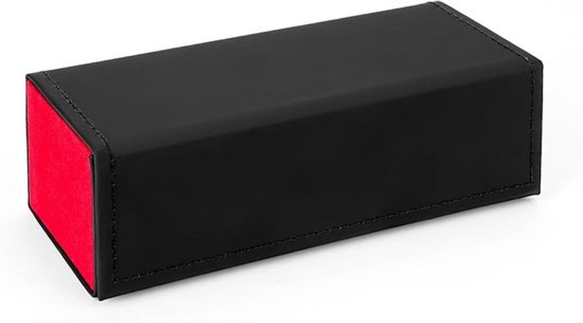 Zonnebrillen opbergtas - Harde hoes - XL Formaat - Veganistisch leer - Organizer - Compatibel met diverse merken - Zwart veganistische leren brillenkoker voor grote zonnebrillen.
