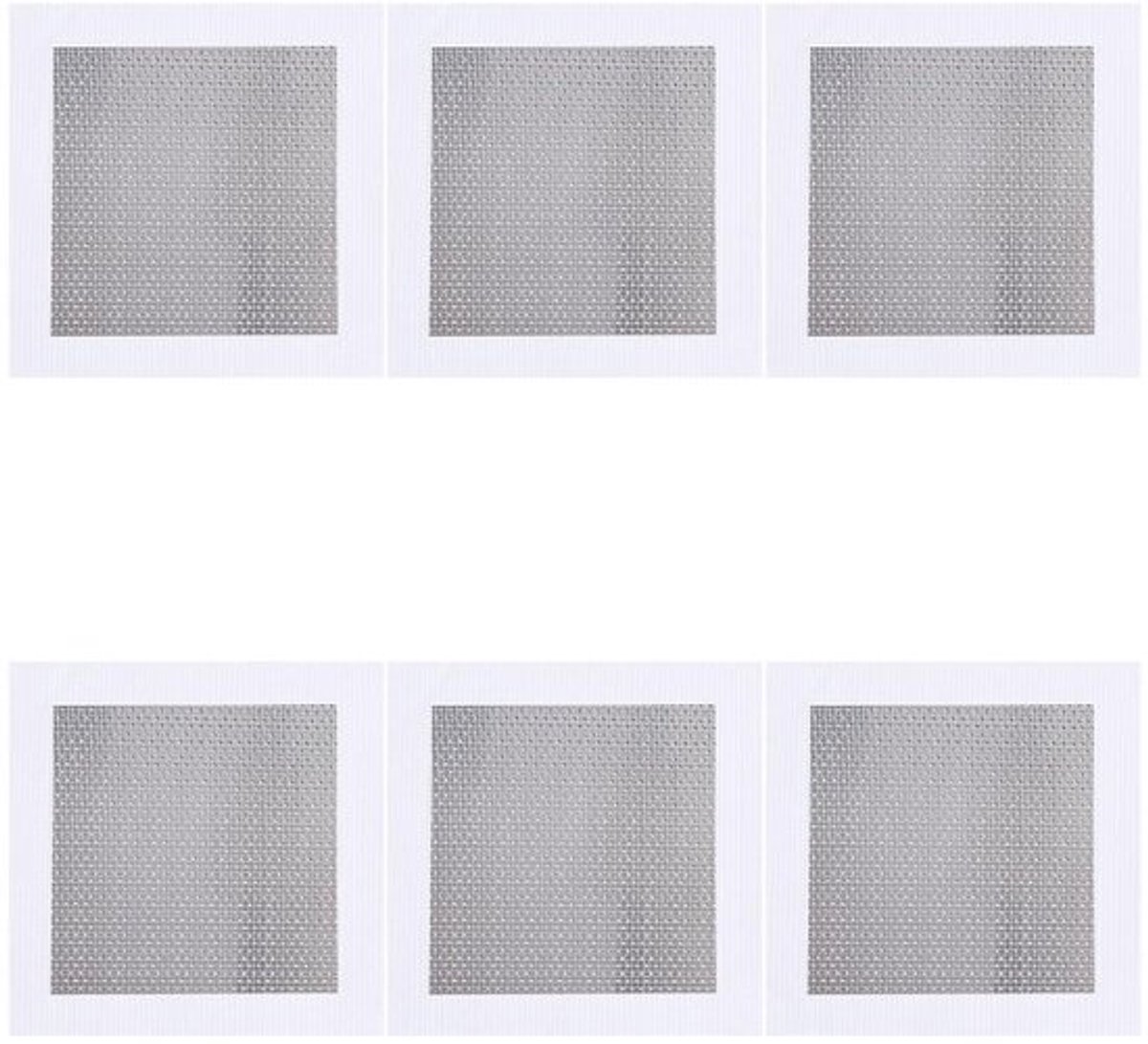 wandreparatiepleisters - aluminium - 6 stuks - vierkant - gipsplaten - gaten - zelfklevend net - metaal - reparatie - groot gat - snel - geschikt voor - reparatie van gipsplaten - wit - 20 x 20 cm