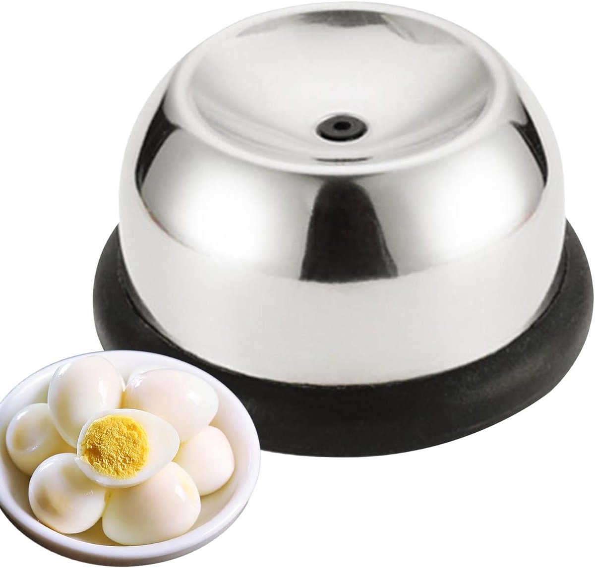 Eiernaaldpiercer - Eierprikker - Koken van Eieren - Roestvrijstaal PP - 6.2 x 5.7 x 3.5 cm - Zwart