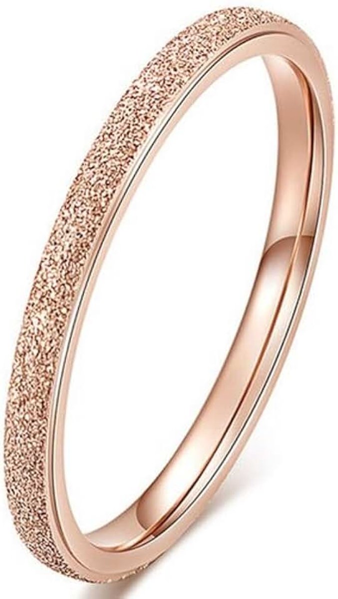 Ring LGT Jewels Stardust Rose Verguld Edelstaal-18mm