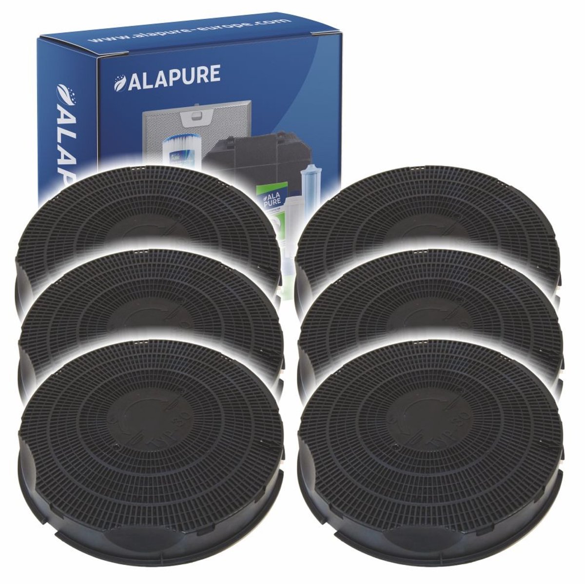 6x Koolstoffilter voor Balay DHZ4350 / 00460449