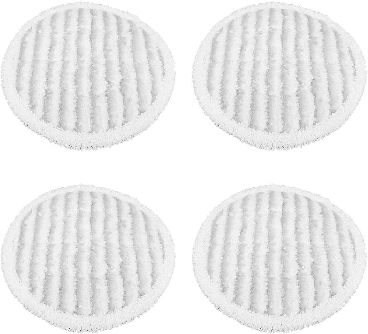 Dweil Pads - Moppads Vervanging - Stoomreiniger Gebruik - Hoge Absorptie - 4 Stuks - Grijze Streep