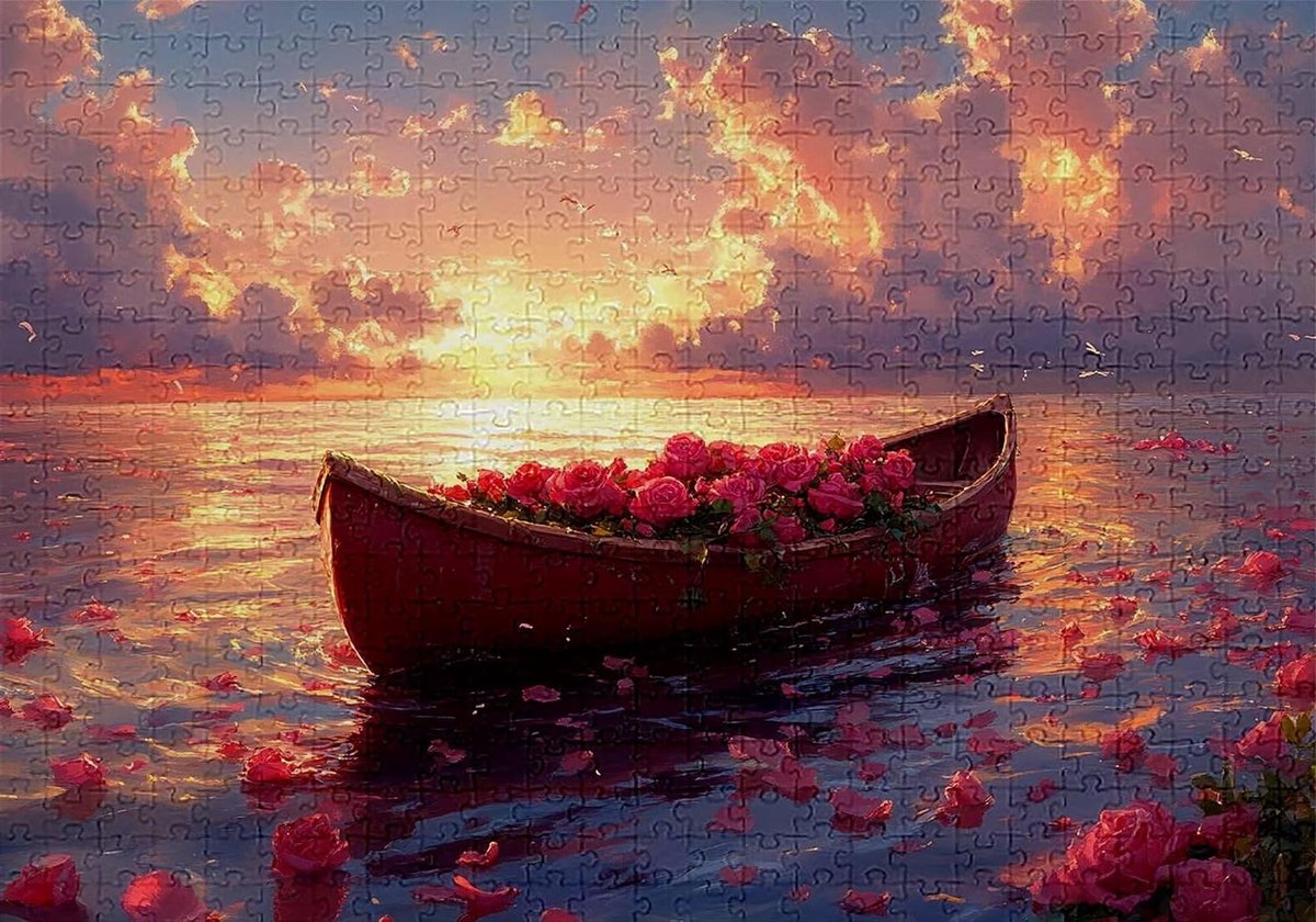 Boompuzzel Volwassenen - Houten Legpuzzel - Ontspannende Hobby - 4000 Stukjes - 141x87cm - Roos
