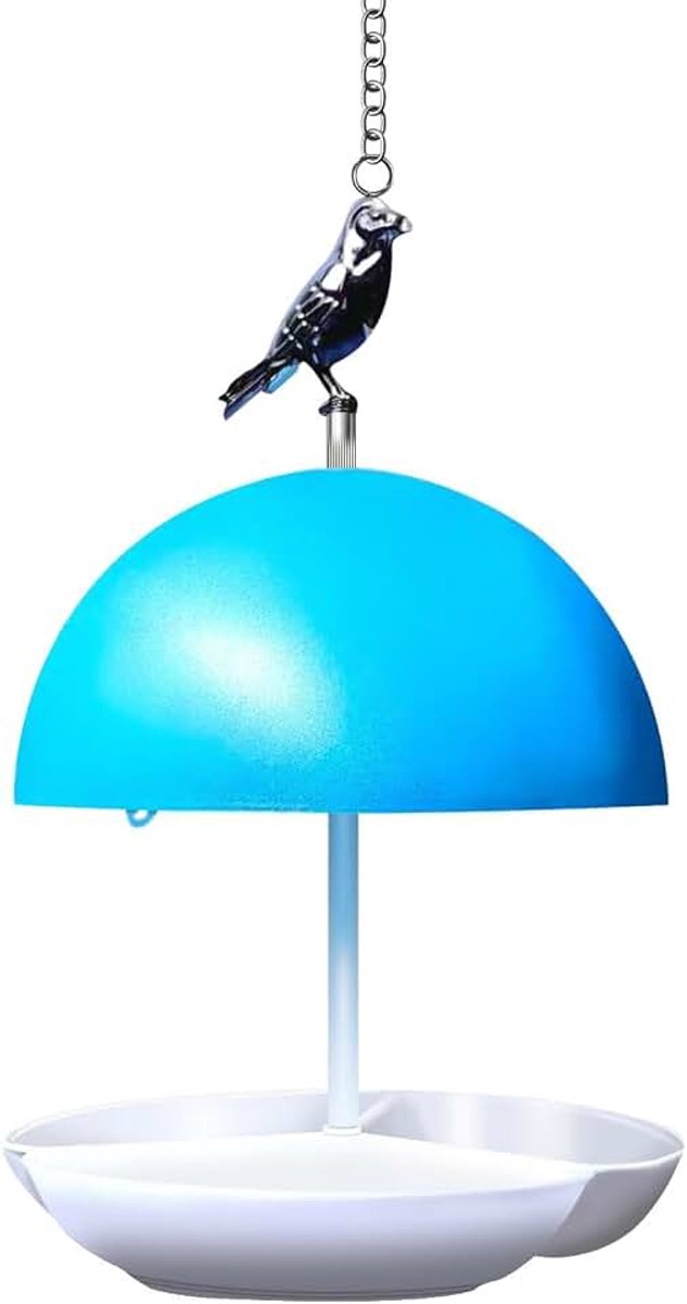 Vogelvoederbak met dak | Metaal bedekte regenbestendige voedseldispenser - bedekt dienblad, vogelvoeder met koepeltop, aantrekken Bluebirds goudvinken voor buiten