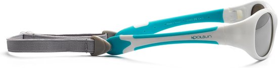 Flexibele Kinderzonnebril Unisex voor Kind - Wit Turquoise — afbeelding 3