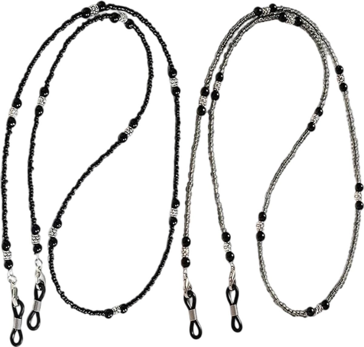 Brillenkettingen Met Parels, 2 Stuks Elegante Brillenketting Dames & Brillenhouder, Verstelbare Brillenband voor Zonnebrillen & Leesbrillen, Stijlvolle Glasses Chain Voor Dagelijks