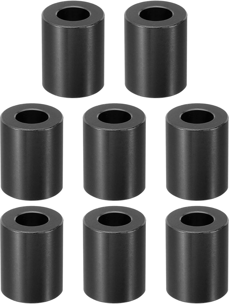 M8 Aluminium Afstandhouder, 8 Stuks Metalen Afstandhouders Aluminium 8,2 mm ID x 16 mm OD x 20 mm L Aluminium Afstandhouder Schroef Onderstel Rond voor 1/3 inch of M8 Schroefbouten, Zwart