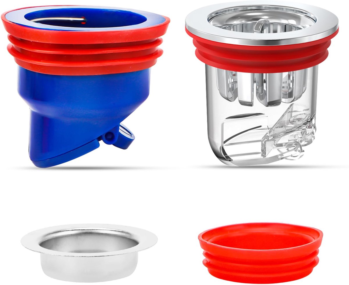 5 stuks, geurafsluiter, douche, 33-52 mm, douchestop, geurstopper, afvoer, voorkomt lekken in de kelderafvoervloer, terugslagklep, kanaalkern, voor keuken, kelder