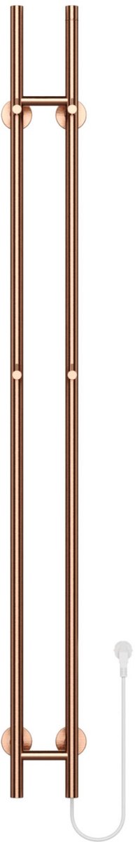 BELRAD Badkamer radiator staafmodel elektrisch 1500x168x127 mm - Geborsteld koper - Dubbel - 120W