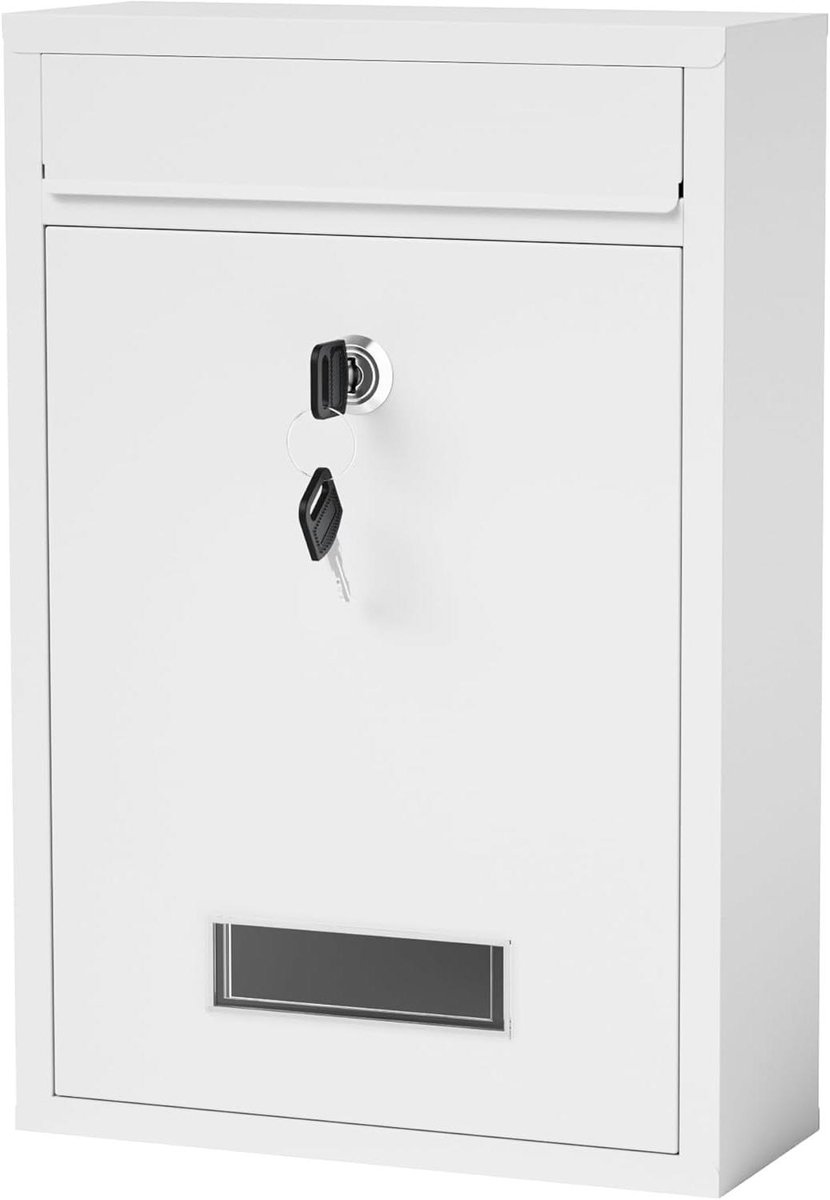 Wandbrievenbus V11 - Postbus muur - Post ontvangen - Verzinkt staal - 32 cm hoog - Wit
