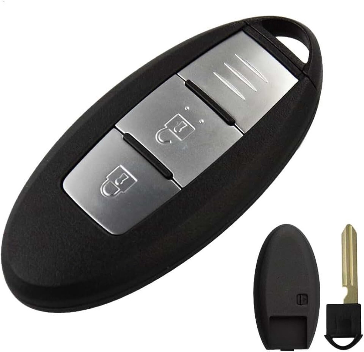 Sleutelhoes compatibel met Nissan 2 toetsen 370Z, Juke, Micra IV, Micra V, Note II, Pulsar, Qashqai, X-Trail