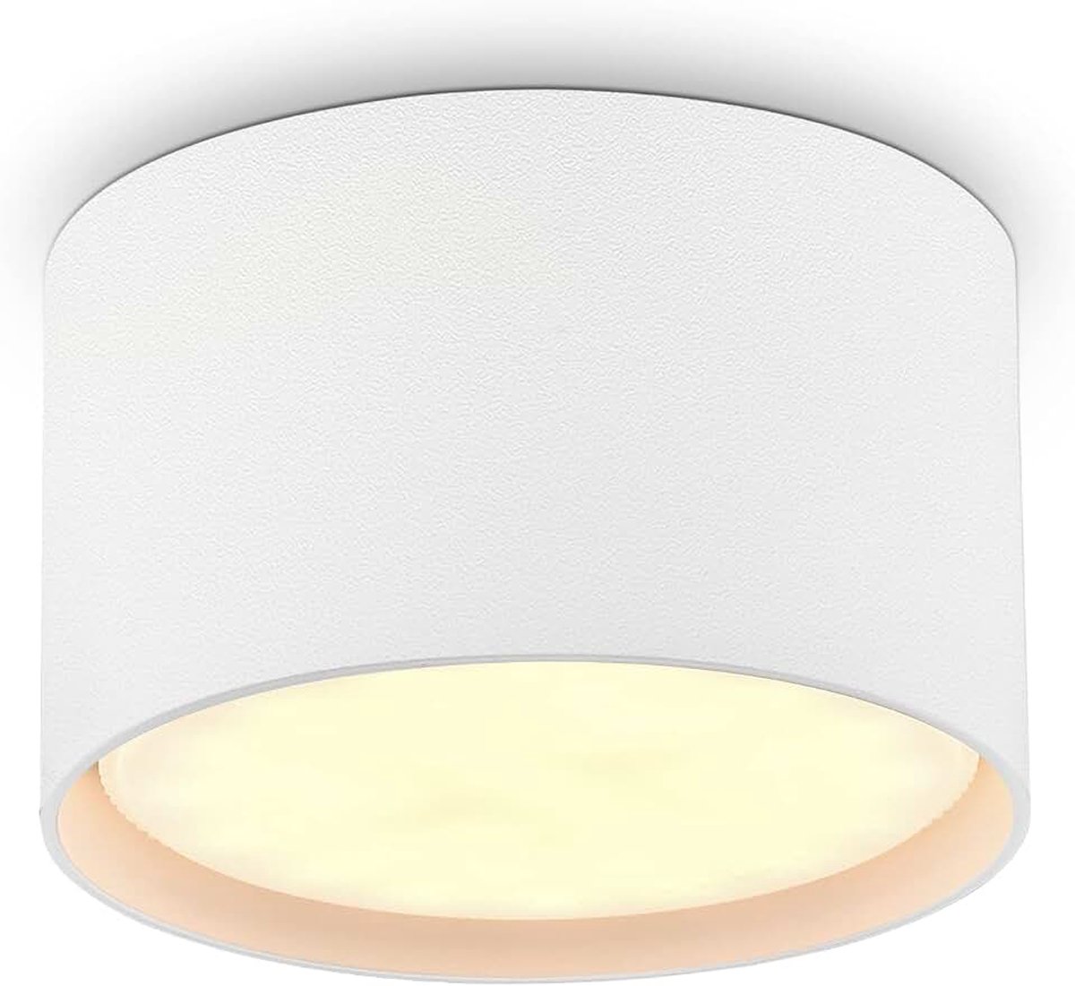 Opbouwspot plafondspot plat LED GX53 6W 230V plafondlamp wit warm wit 3000K opbouwspot ronde opbouwlamp plafondlamp van aluminium plafondspots Ø84x50mm