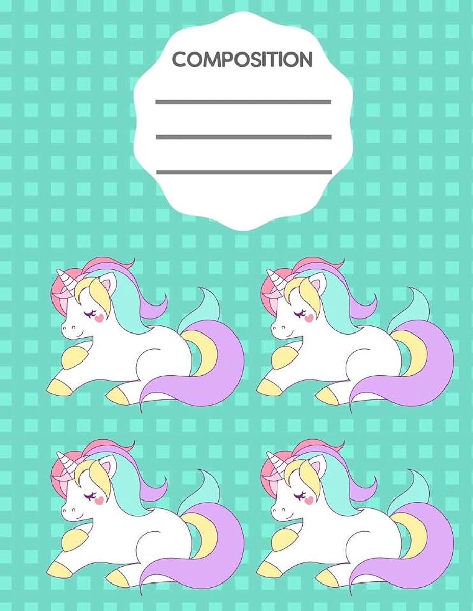 Composition Notebook: Wide Ruled 100 Page 8.5 X 11 Cute School Composition Notebook