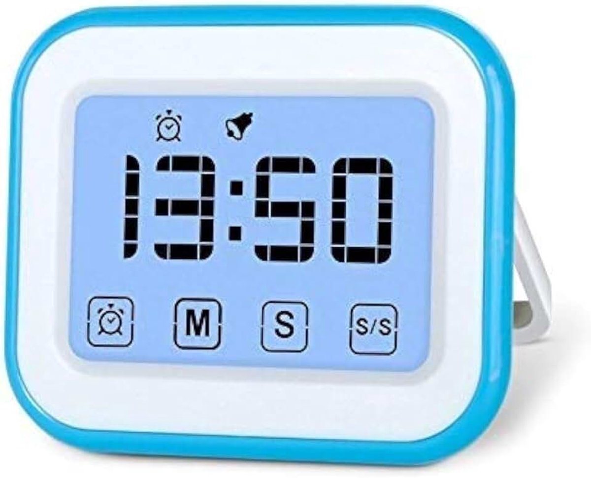 Digitale keukentimer, korte tijdmeter, keuken, magnetische timer met stopwatch, elektronische timer eierwekker led-display, 12/24-uurs modus