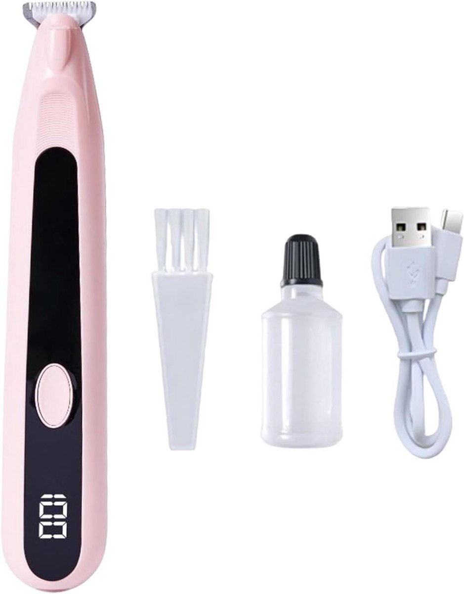 Elektrische Naadlosser - Borduurgereedschap Tornmesje - Stoffen Aanpassen - Ergonomisch Handvat - 18 cm - Roze