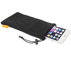 Mesh Pouch Bag with Chain and Loop Closure voor Snopow M8 Lte (2022) - Black