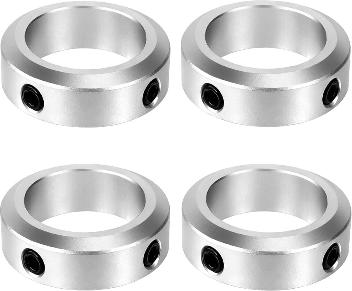 4STKS Instelring, Dieptestop Asstoping Astelager Aluminium Legering, 6mm Boorgat 12mm OD, 6mm Breedte voor Wiel Kruiwagen Brug Versnellingsbak CNC
